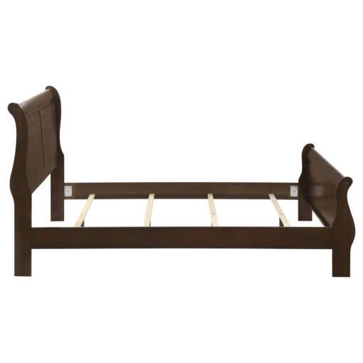 Louis Philippe Wood Queen Sleigh Bed Cappuccino - Image 7