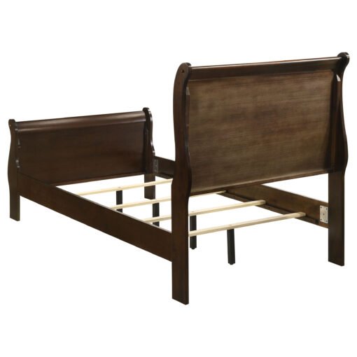 Louis Philippe 4-piece Twin Bedroom Set Cappuccino - Image 4