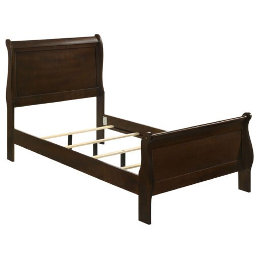 Louis Philippe Wood Twin Sleigh Bed Cappuccino - Image 2