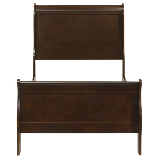 Louis Philippe Wood Twin Sleigh Bed Cappuccino - Image 4