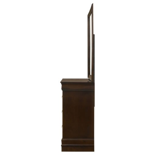 Louis Philippe 6-drawer Dresser with Mirror Cappuccino - Image 5