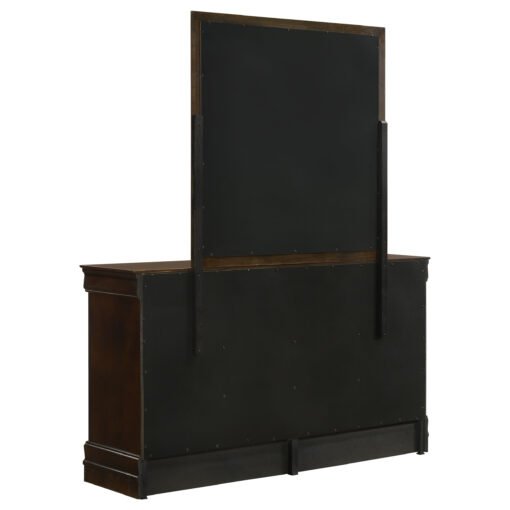 Louis Philippe 6-drawer Dresser with Mirror Cappuccino - Image 6