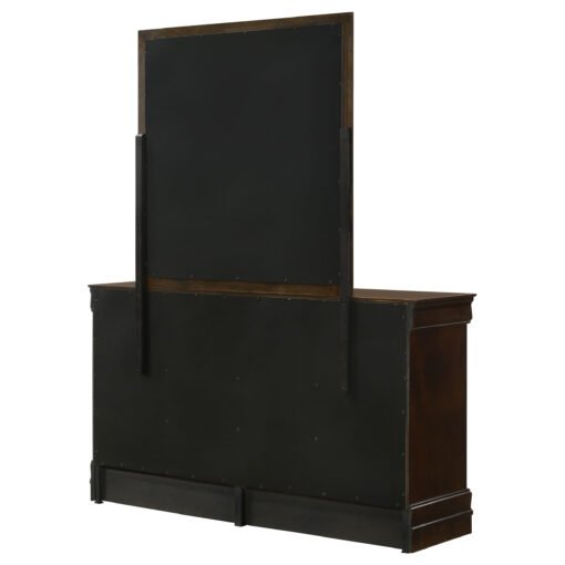Louis Philippe 6-drawer Dresser with Mirror Cappuccino - Image 8