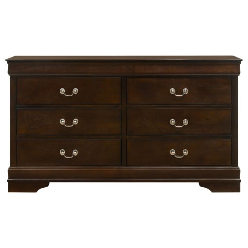 Louis Philippe 6-drawer Dresser Cappuccino - Image 3