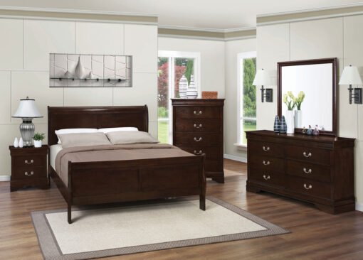 Louis Philippe Dresser Mirror Cappuccino - Image 6