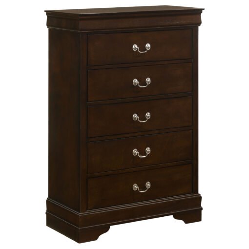 Louis Philippe 5-drawer Bedroom Chest Cappuccino - Image 2