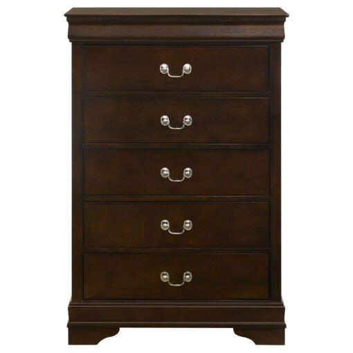 Louis Philippe 5-drawer Bedroom Chest Cappuccino - Image 3