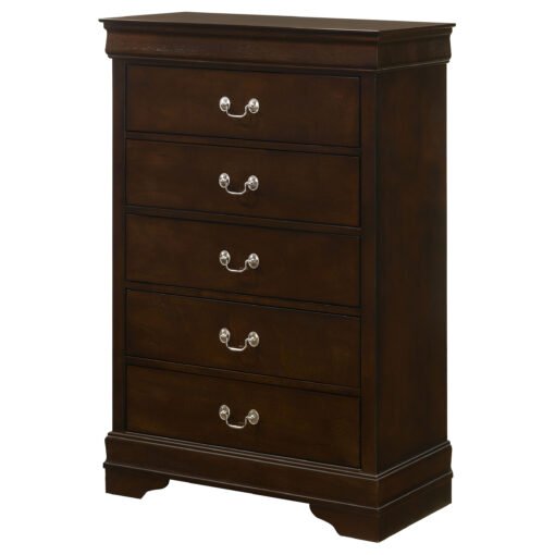 Louis Philippe 5-drawer Bedroom Chest Cappuccino - Image 4
