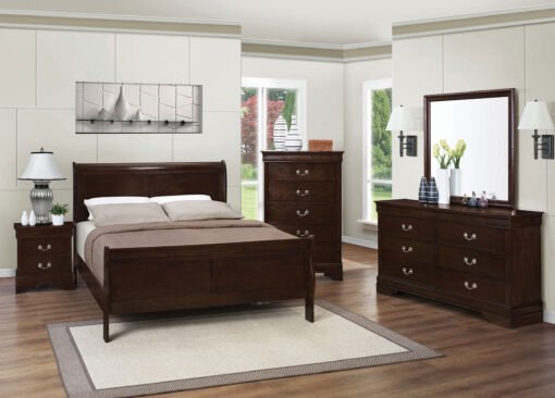 Louis Philippe 5-drawer Bedroom Chest Cappuccino - Image 12