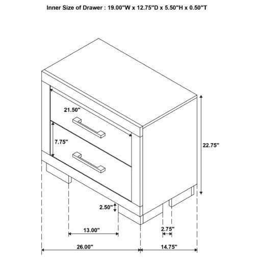 Jessica 5-piece Eastern King LED Bedroom Set Snow White - Image 16