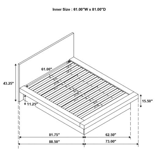Jessica Wood Queen LED Panel Bed Snow White - Image 6
