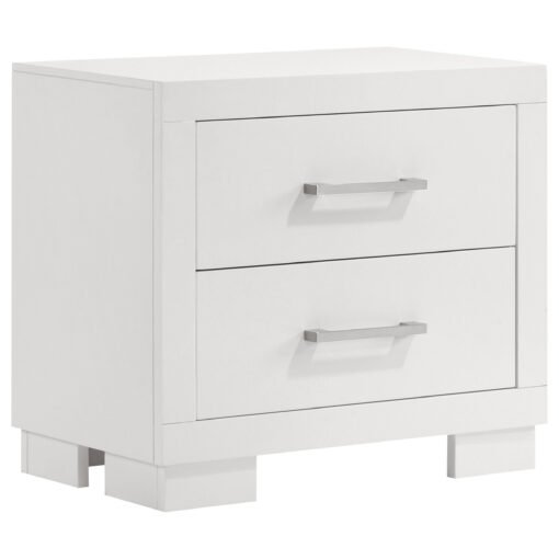 Jessica 2-drawer Nightstand Snow White - Image 2
