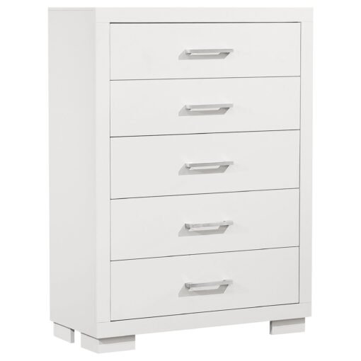 Jessica 5-drawer Bedroom Chest Snow White - Image 2