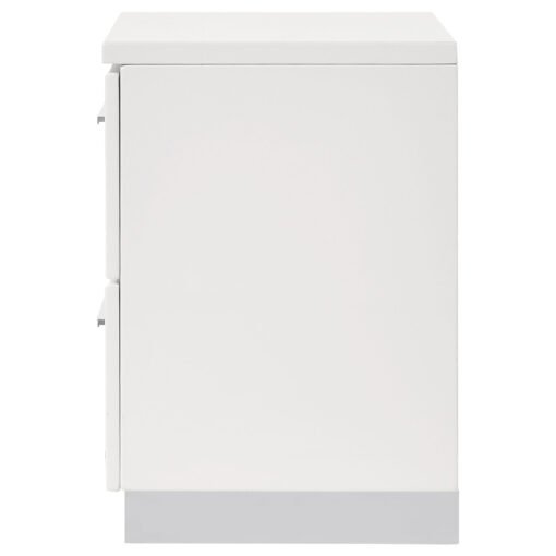 Felicity 2-drawer Nightstand White High Gloss - Image 5