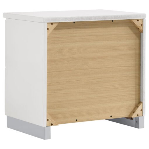 Felicity 2-drawer Nightstand White High Gloss - Image 6