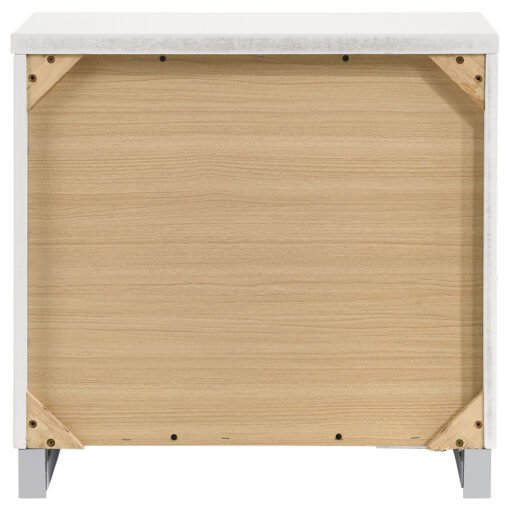 Felicity 2-drawer Nightstand White High Gloss - Image 7