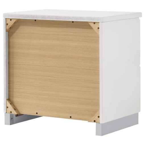 Felicity 2-drawer Nightstand White High Gloss - Image 8