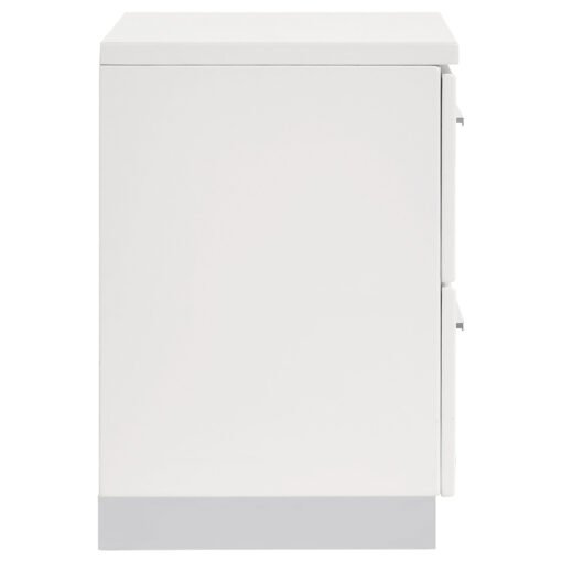 Felicity 2-drawer Nightstand White High Gloss - Image 9