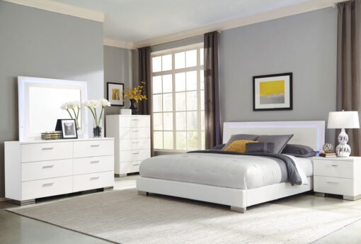 Felicity 2-drawer Nightstand White High Gloss - Image 12