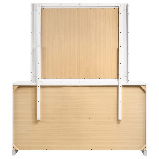 Felicity 6-drawer Wood Dresser with Mirror White High Gloss - Image 7