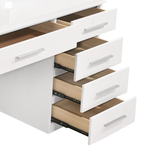 Felicity 9-drawer Vanity Table Lighted Mirror Glossy White - Image 4