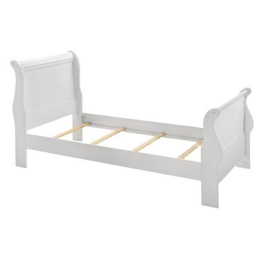 Louis Philippe Wood Twin Sleigh Bed White - Image 2