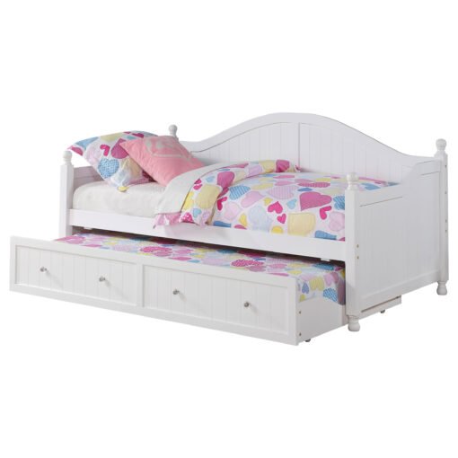 Julie Ann Wood Twin Daybed with Trundle White - Image 2