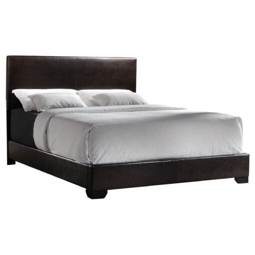 Conner Upholstered Full Panel Bed Dark Brown - Image 2