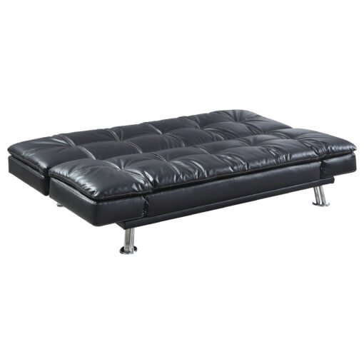 Dilleston Upholstered Tufted Convertible Sofa Bed Black - Image 4