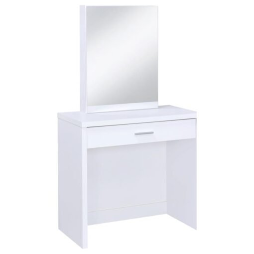 Harvey Vanity Set with Lift-Top Stool White - Image 4