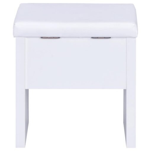 Harvey Vanity Set with Lift-Top Stool White - Image 17