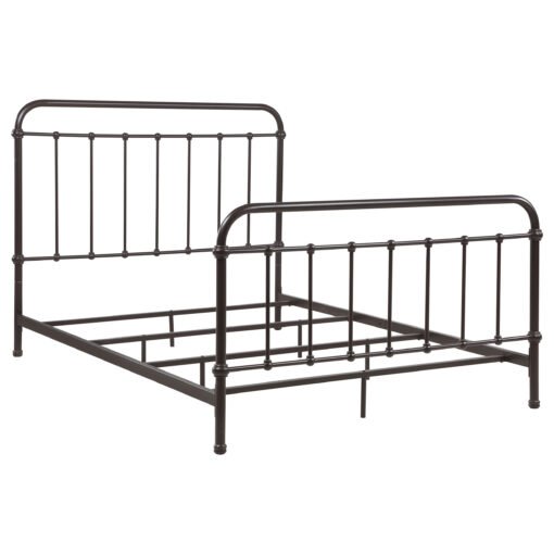Livingston Metal Queen Open Frame Bed Dark Bronze - Image 2