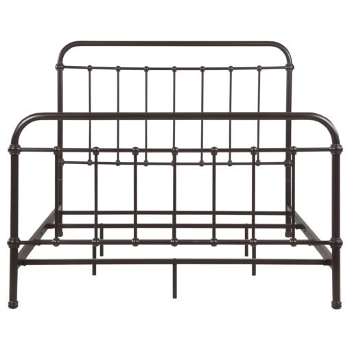 Livingston Metal Queen Open Frame Bed Dark Bronze - Image 3