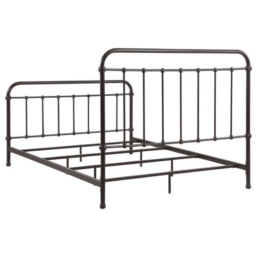 Livingston Metal Queen Open Frame Bed Dark Bronze - Image 6