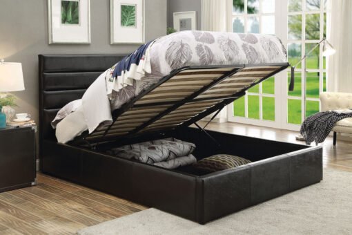 Riverbend Upholstered Queen Storage Panel Bed Black - Image 2