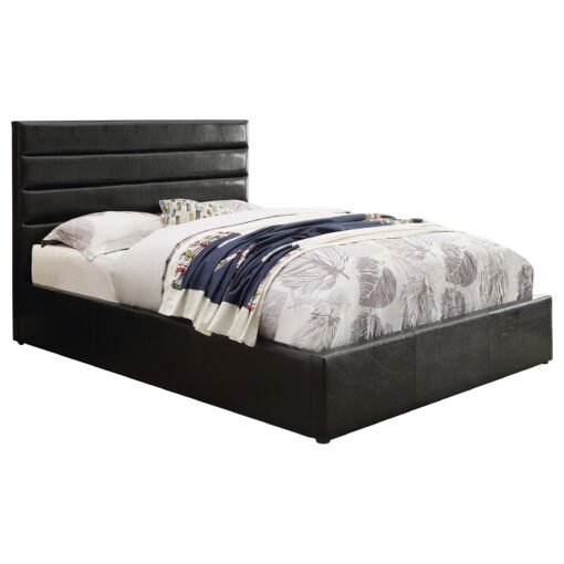 Riverbend Upholstered Queen Storage Panel Bed Black - Image 3