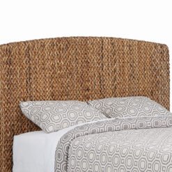 Laughton Woven Banana Leaf Eastern King Headboard Amber
