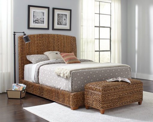 Laughton Woven Banana Leaf California King Headboard Amber - Image 5