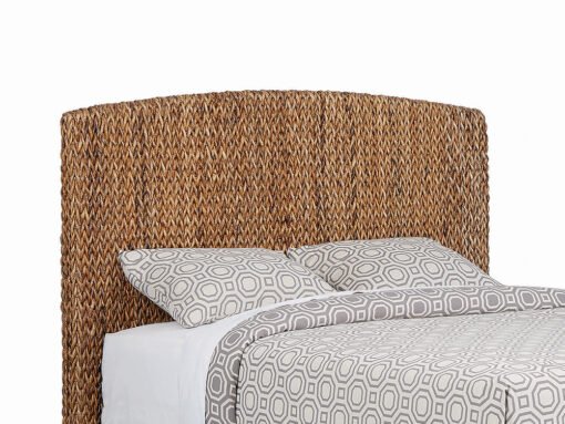 Laughton Woven Banana Leaf Queen Panel Headboard Amber - Image 2