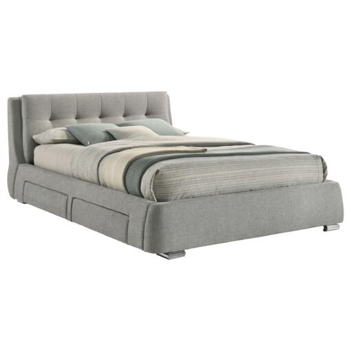 Fenbrook Upholstered Eastern King Storage Panel Bed Grey - Image 3