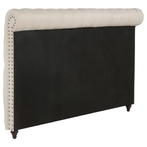 Devon 57-inch Upholstered Eastern King Headboard Beige - Image 3