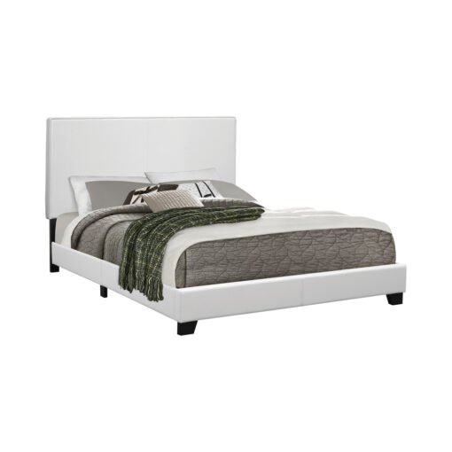 Mauve Upholstered Full Panel Bed White - Image 2
