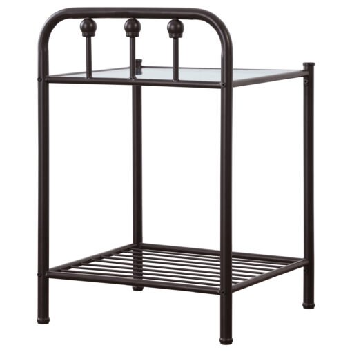 Livingston Metal 1-shelf Nightstand Dark Bronze - Image 8