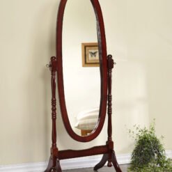 Foyet Wood Adjustable Full Length Cheval Mirror Merlot