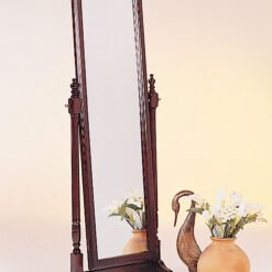 Cabot Wood Adjustable Full Length Cheval Mirror Merlot