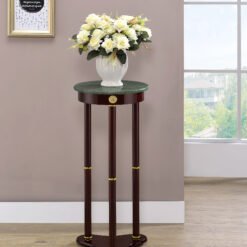 Edite Round Marble Top Plant Stand Merlot