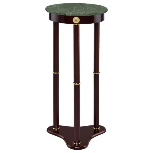 Edite Round Marble Top Plant Stand Merlot - Image 2