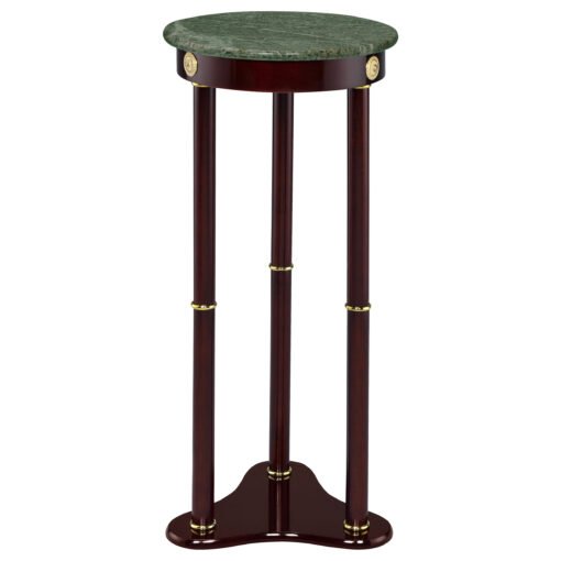 Edite Round Marble Top Plant Stand Merlot - Image 3