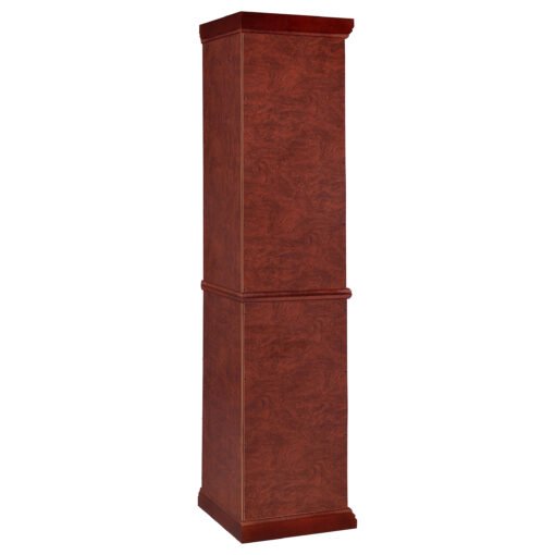 Appledale 6-shelf Corner Curio Display Cabinet Medium Brown - Image 8