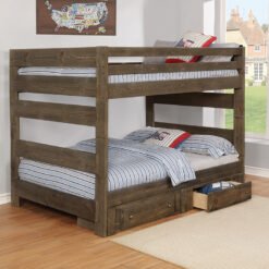 Wrangle Hill Wood Full Over Full Bunk Bed Gun Smoke